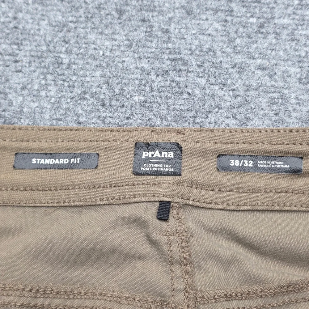 Prana Zion Standard Fit Pants Mens 38x32 Brown Recycled Nylon Stretch Hiking